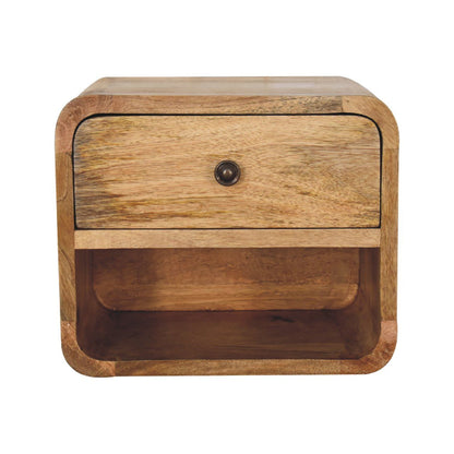 Mini Floating Open Bedside - Oak