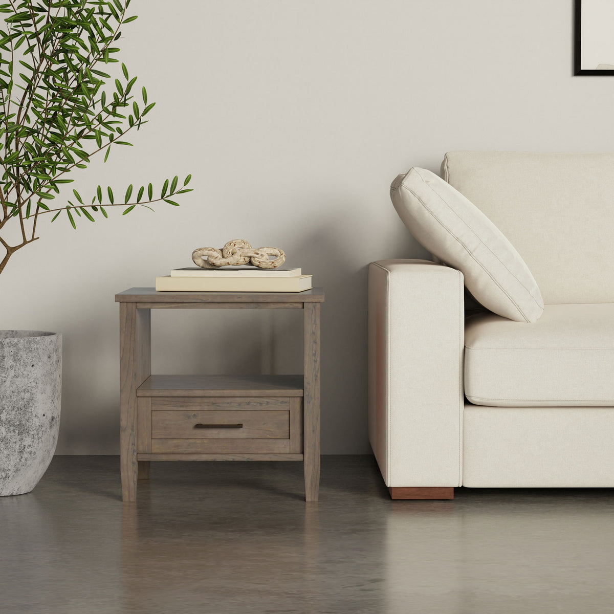 Ela - End Table - Brown