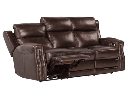 Hensley - Leather Power Reclining Sofa And 2 Recliners - Smooth Espresso