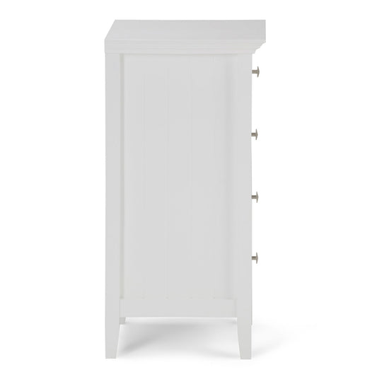 Acadian - 4 Drawer Floor Storage Cabinet - Pure White