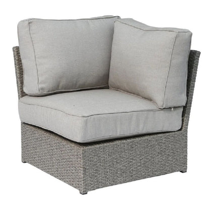 Outdoor Wicker Seating Group For 4 With Cushions - Gray Mix