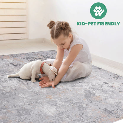 Marfi - 2' X 8' Abstract Runner Rug - Gray Multi