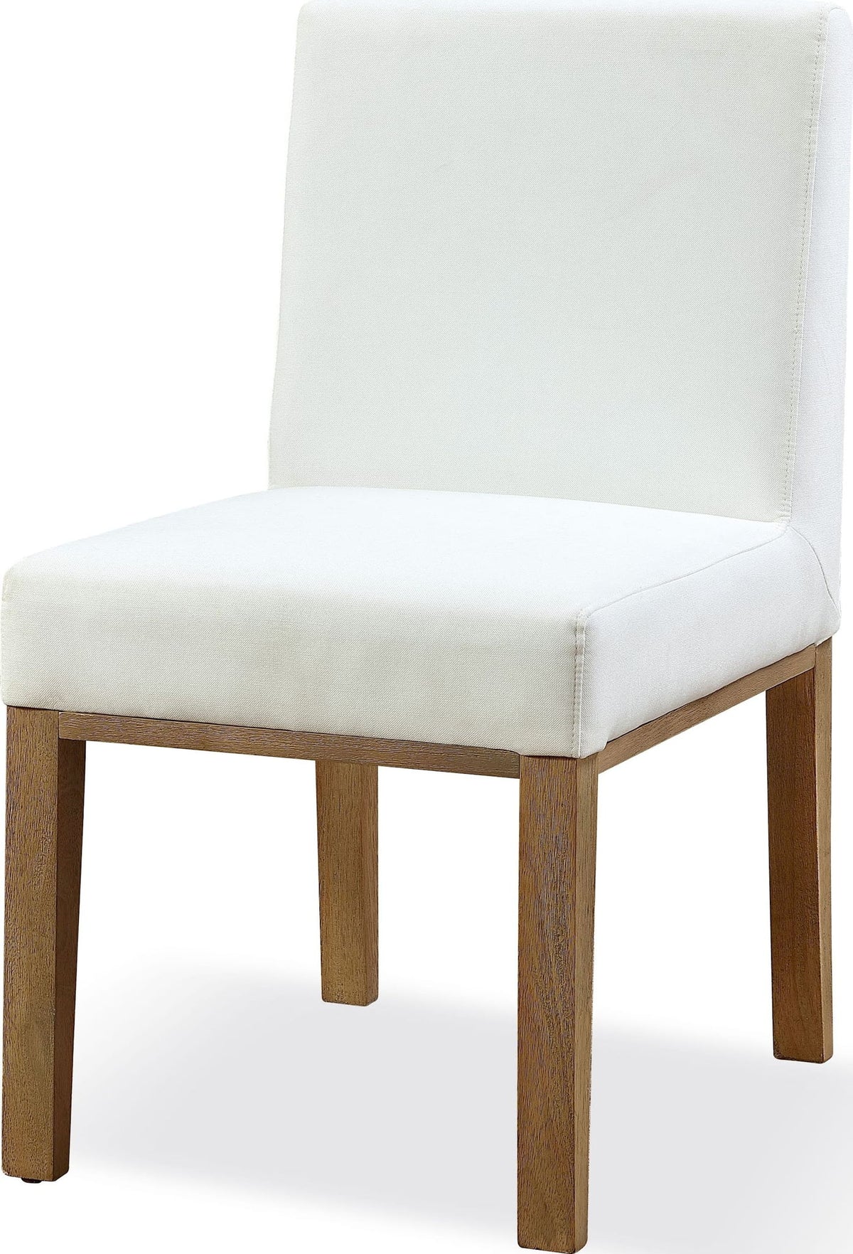 One - Modern Coastal Upholstered Dining Side Chair (Set of 2) - White Pearl And Bisque