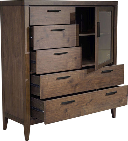 Boracay - Five Drawer One Door Walnut Sweater Chest - Wild Oats Brown (2024)