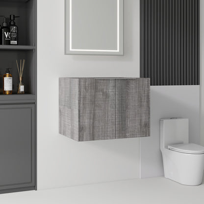 Floating Bathroom Vanity Cabinet With Soft Close Double Doors, Spacious Interior Storage, Wall Mounted, Cabinet Only