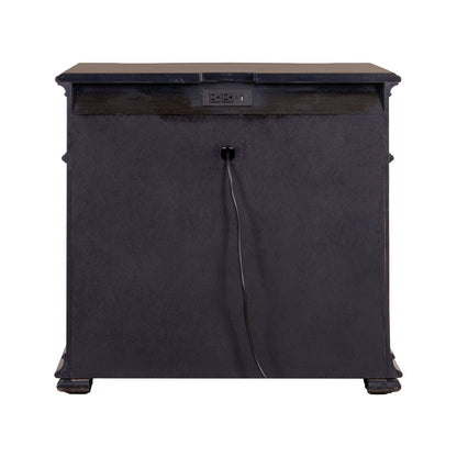Provence Park - Bedside Chest With Charging Station - Chateau Brown
