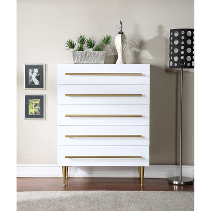 Contemporary 5 Drawer Chest For Bedroom