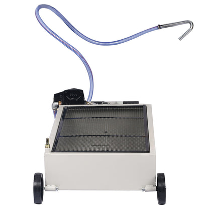 Heavy Duty 20 Gallon Low Profile Oil Drain With Pump Polypropylene - Gray