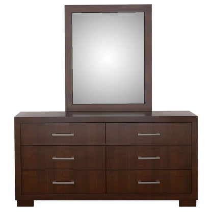 Polk - 6 Drawer Dresser With Mirror - Cappuccino