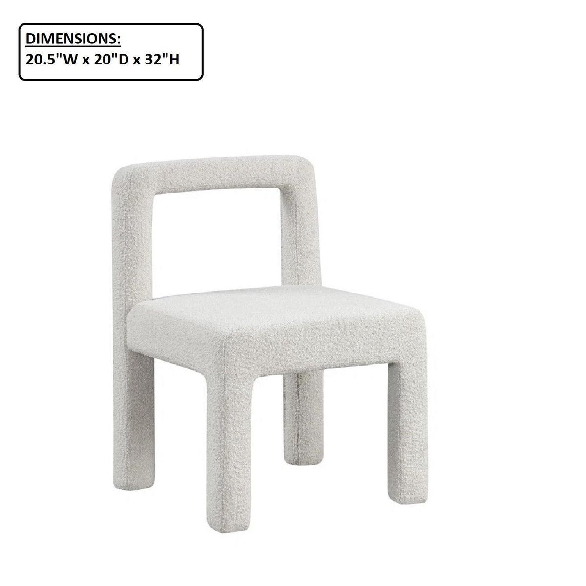 Dining Chairs With Square Open Back (Set of 2)