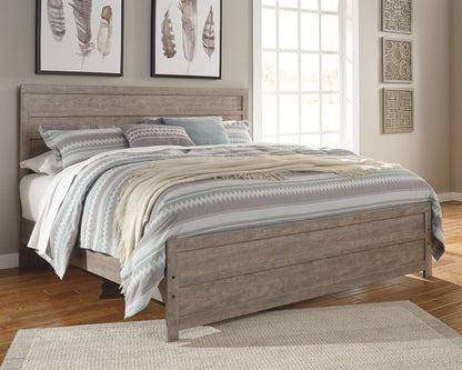 Culverbach - 3 Pc. - Dresser, Mirror, King Panel Bed - Gray