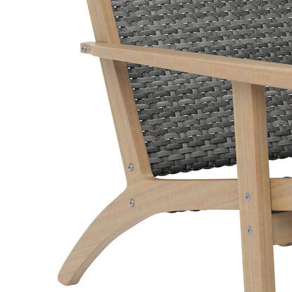 Radius - Patio Wood And Wicker Side Chair (Set of 2) - Gray