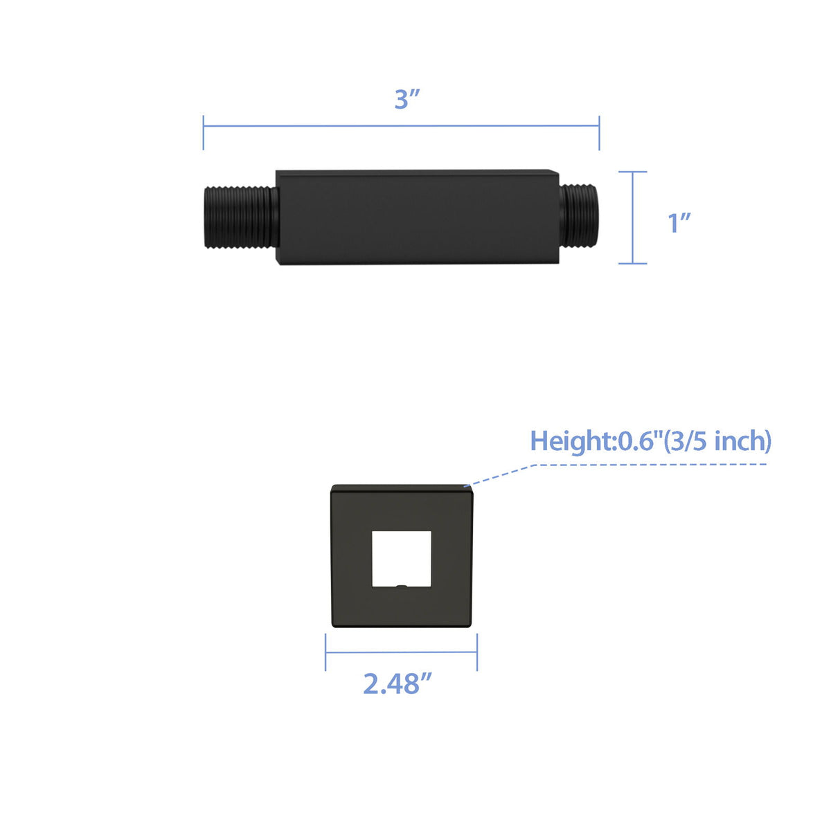 Ceiling Mounted Shower Arm With Flange Stainless Steel