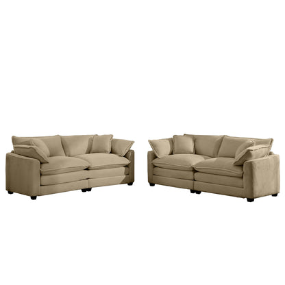 Elegant Oversized Sectional Sofa Set With Deep Seats And Flexible Layout