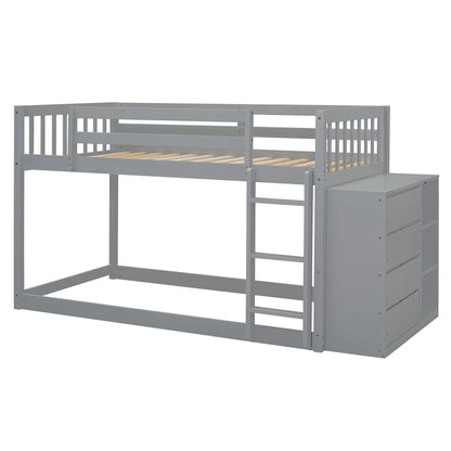 Bunk Bed With 4 Drawers And 3 Shelves