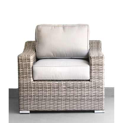 Outdoor Wicker Conversation Set With Cushions, All Weather