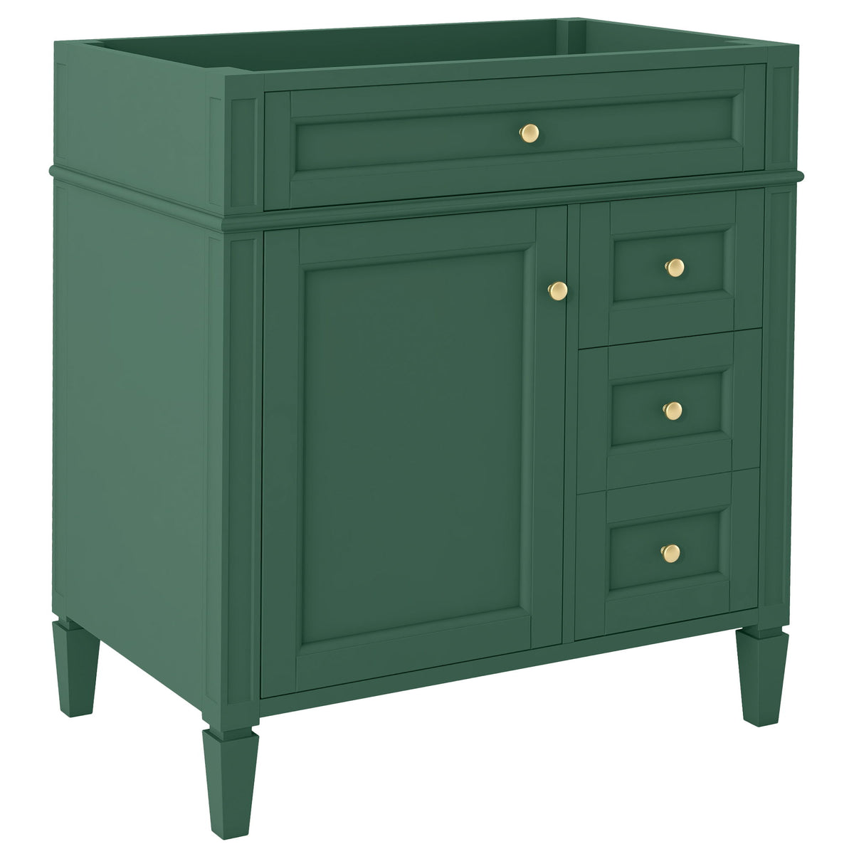 Bathroom Vanity With 2 Drawers And Tip-Out Drawer, Storage Cabinet