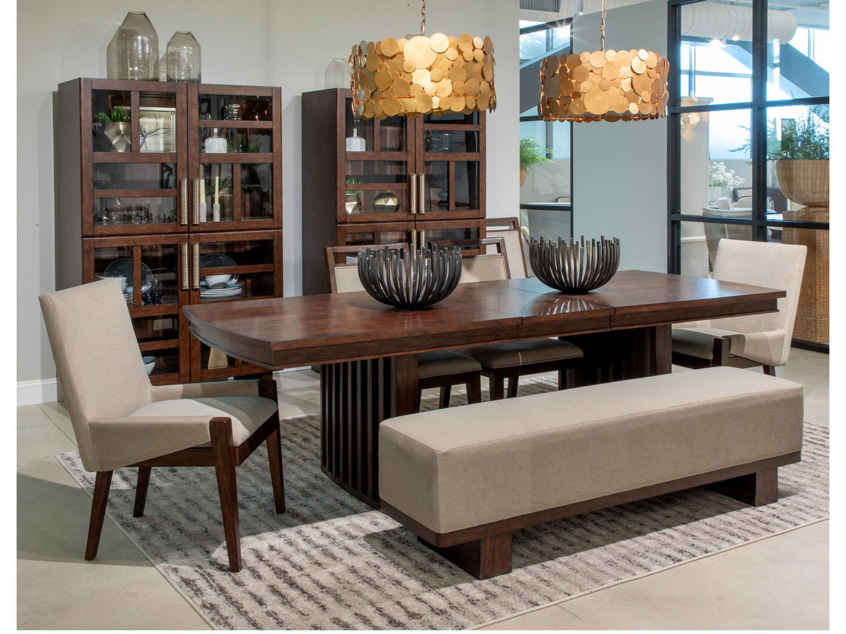 Reena - Extendable Trestle Dining Table - Rich Brown