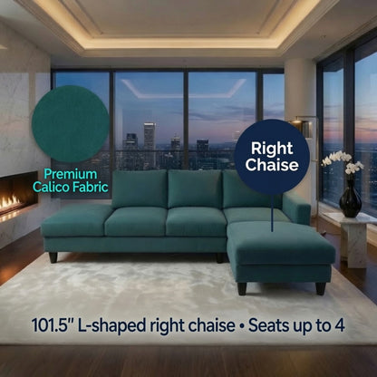L - Shaped Sectional Sofa With Chaise & Ottoman