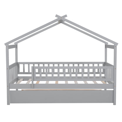 Creativity House Bed With Twin Size Trundle