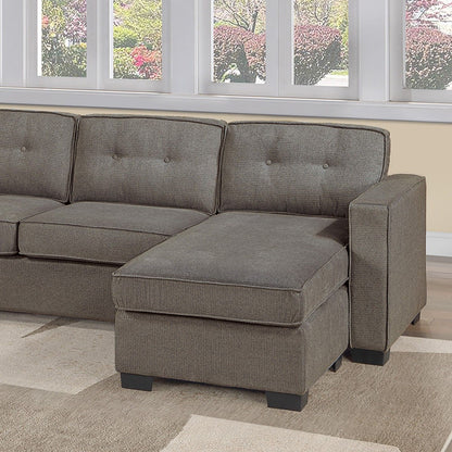 Reversible Chaise U - Sectional Couch, Living Room 3 Piece Set