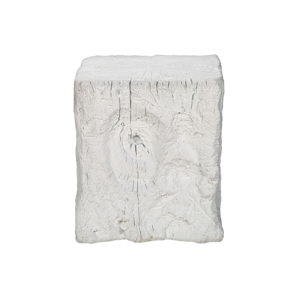 Square Accent Table, Indoor Outdoor - White