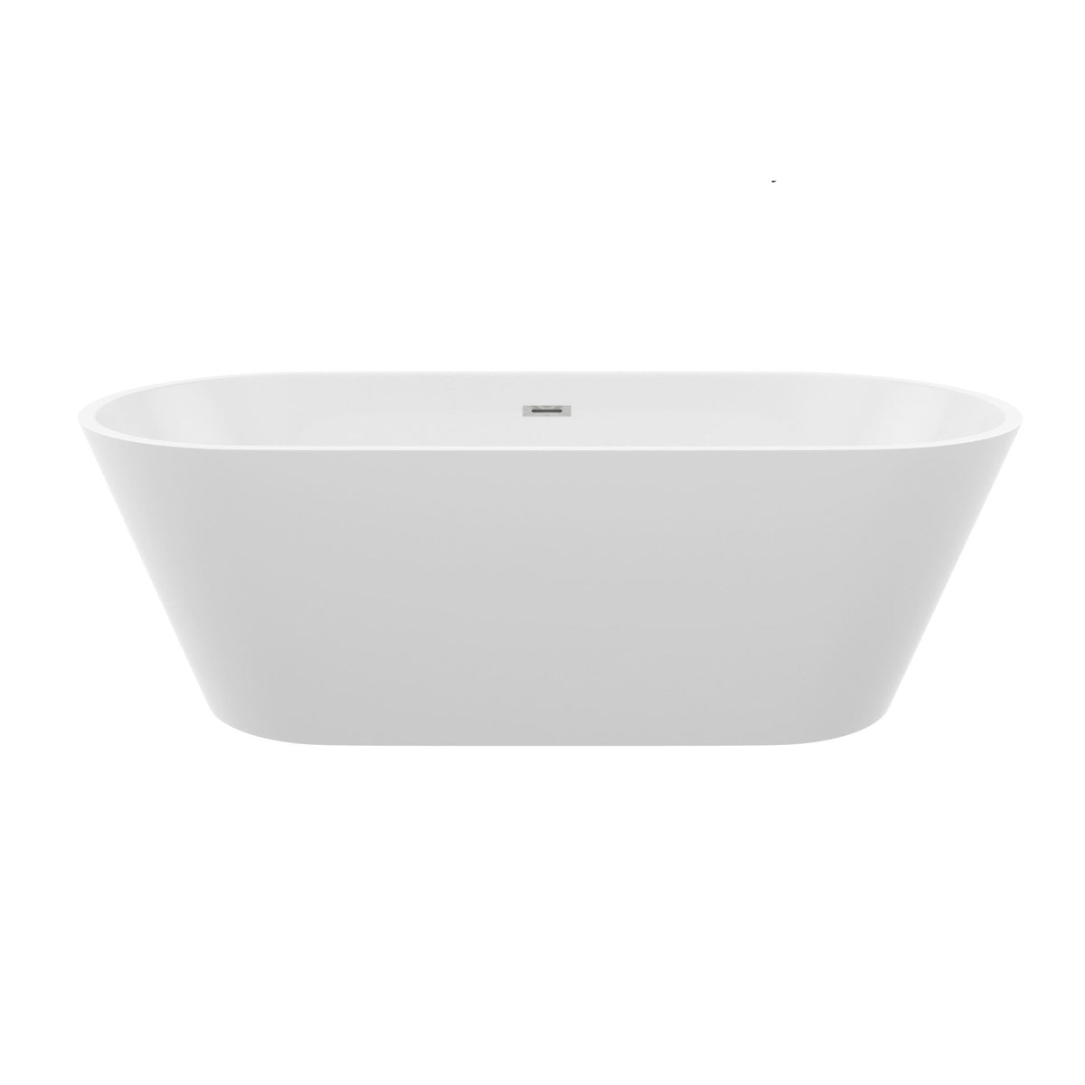 Gloss Freestanding Bathtub With Drain, Stand Alone Soaking Tub