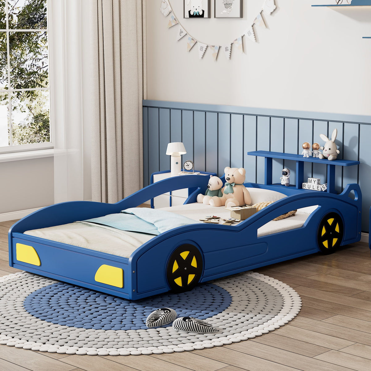 Race Car Platform Bed & Wheels