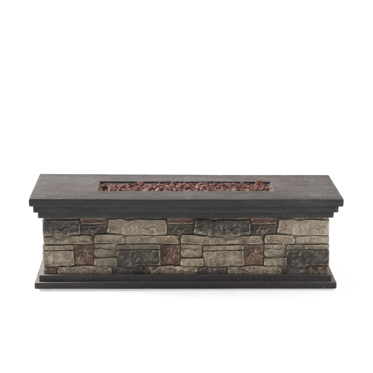 Fire Pit With Lightweight Concrete And Steel Frame