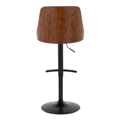 Gianna - Mid Century Modern Adjustable Barstool, Swivel With Rounded T Footrest (Set of 2)