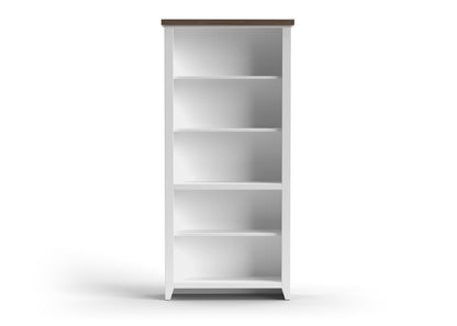 Hampton - 5-Shelf Bookcase - Jasmine Whitewash / Barnwood