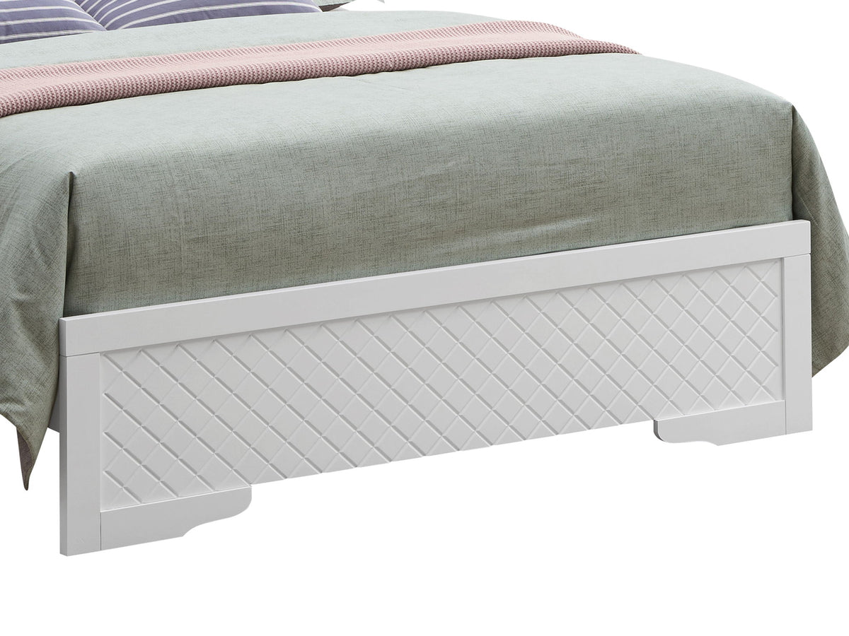 Bed With LED Light Accents Headboard