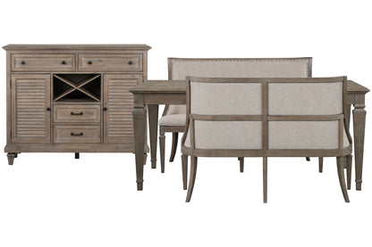 Lancaster - 4 Piece Extendable Rectangular Dining Table Set