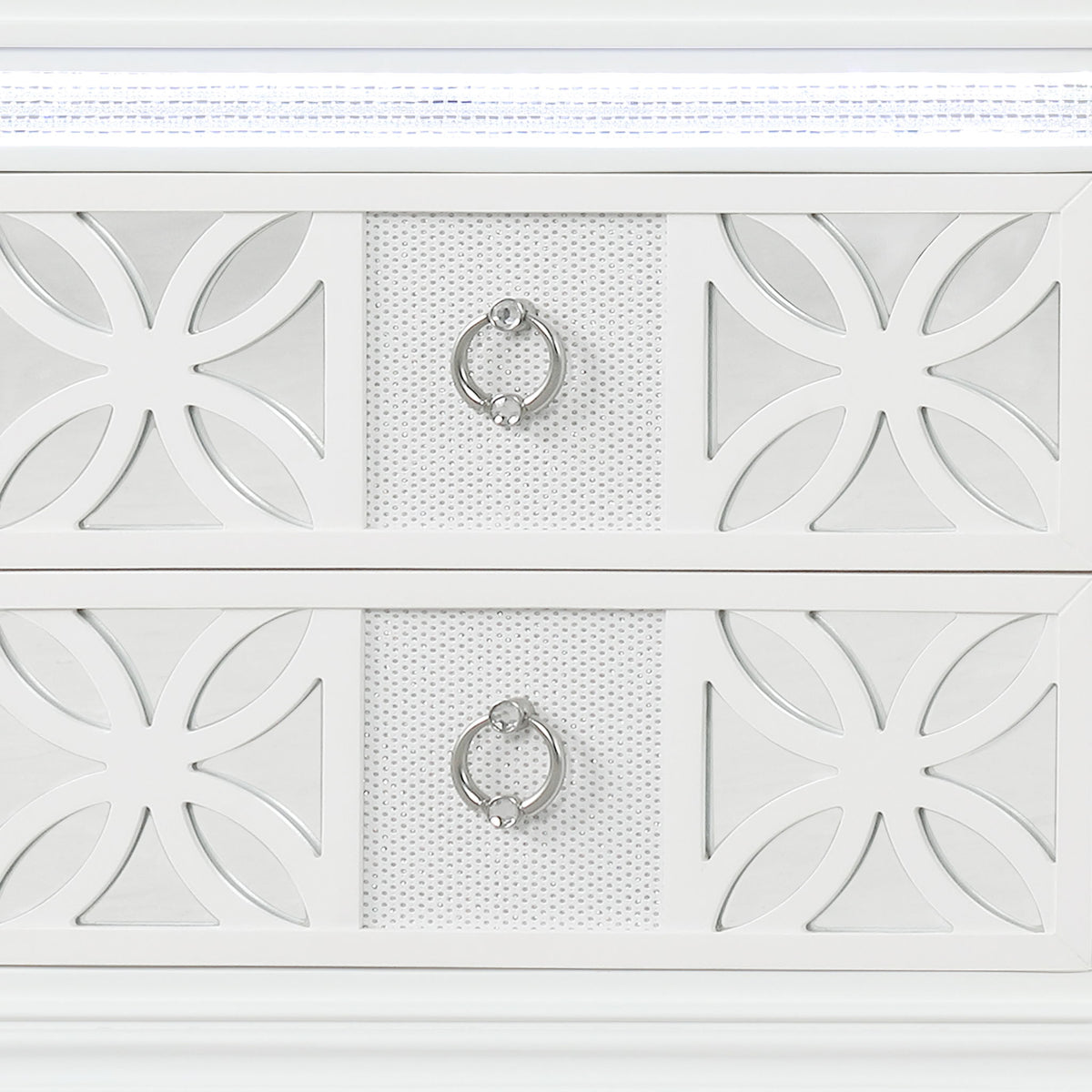 Abigale - 2 Drawer Nightstand With LED - White