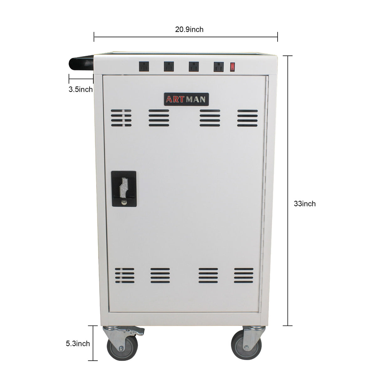 Mobile Charging Cart For Tablets Laptops 35, Device Capacity Matt Metal