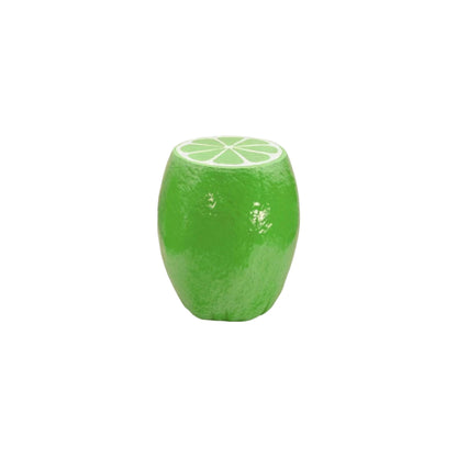 Novelty Lime Stool, Fruit Shaped Plant Stand & End Table, Accent Furniture For Home Garden Decoration - Green