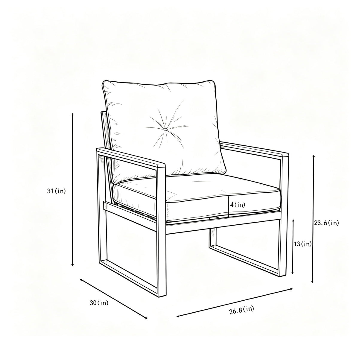 Oversized Outdoor Conversation Set, 5 Seater - Blue