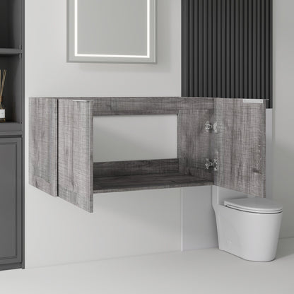Floating Bathroom Vanity Cabinet With Soft Close Double Doors, Spacious Interior Storage, Wall Mounted, Cabinet Only