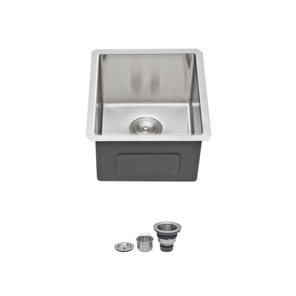 Undermount Stainless Steel Kitchen Sink, Deep Single Bowl Basin