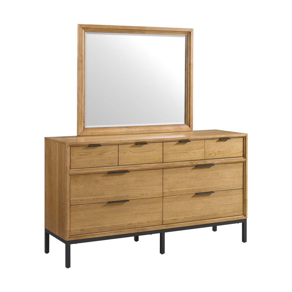 Newport - Mirror - Natural Oak