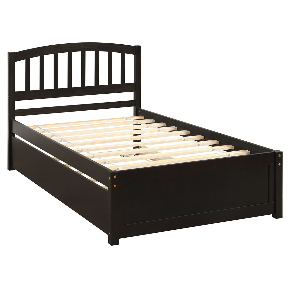 Platform Bed Wood Bed Frame With Trundle
