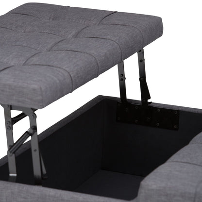 Harrison - Coffee Table Storage Ottoman - Dark Gray