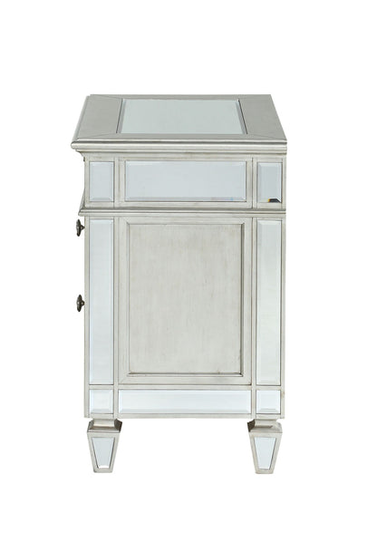 Varian - Mirrored Nightstand - Silver