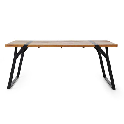 Zora - Dining Table Industrial & Iron Table - Black