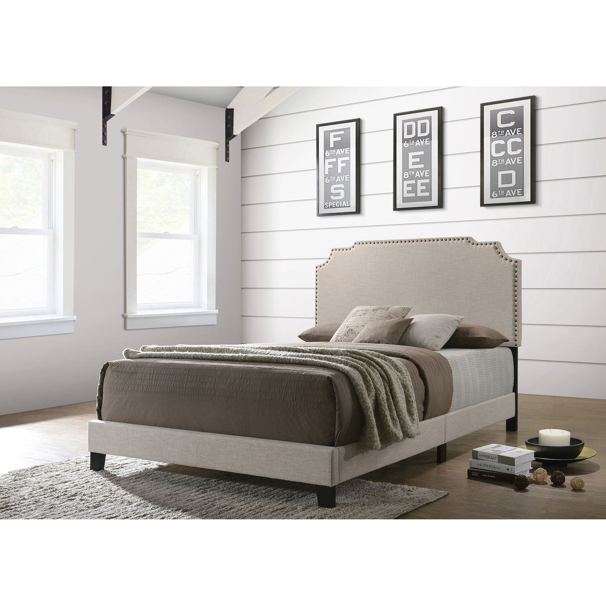 Copper - Eastern King Panel Bed - Beige