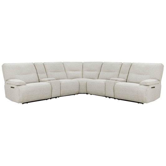Lucius - 7 Piece Modular Zero Gravity Power Reclining Sectional - Gellar Marble