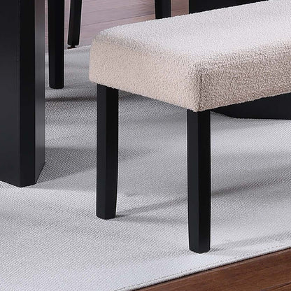 Dining Bench Upholstered - Black / Black / Neutral / Neutral