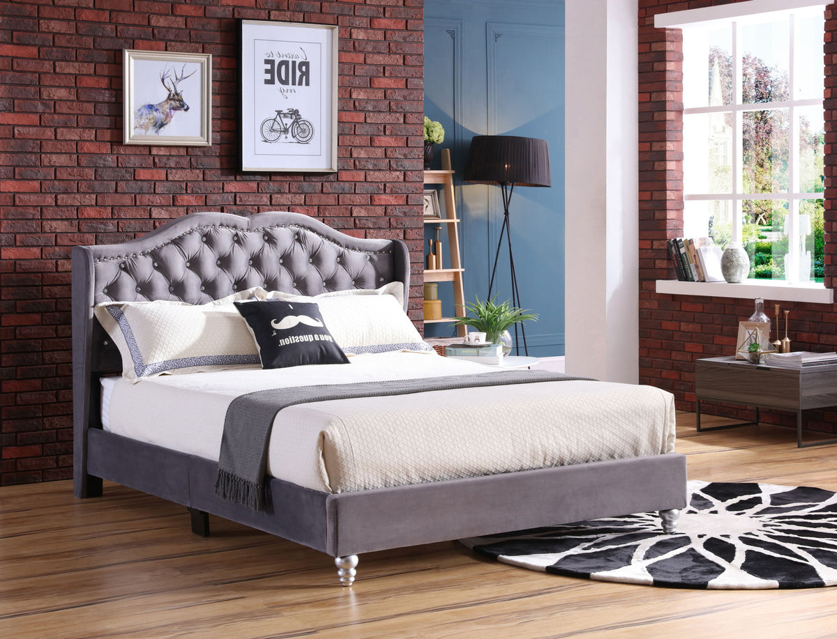 Upholstered Bed Transitional