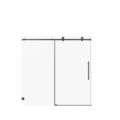 Frameless Single Sliding Soft Close Shower Doors, 5/16" Sgcc Tempered Glass