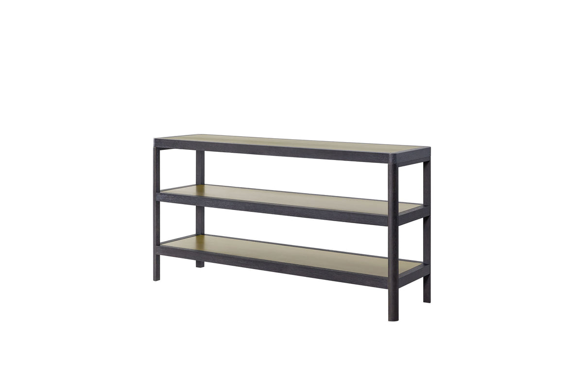 Console Table With Insets - Black